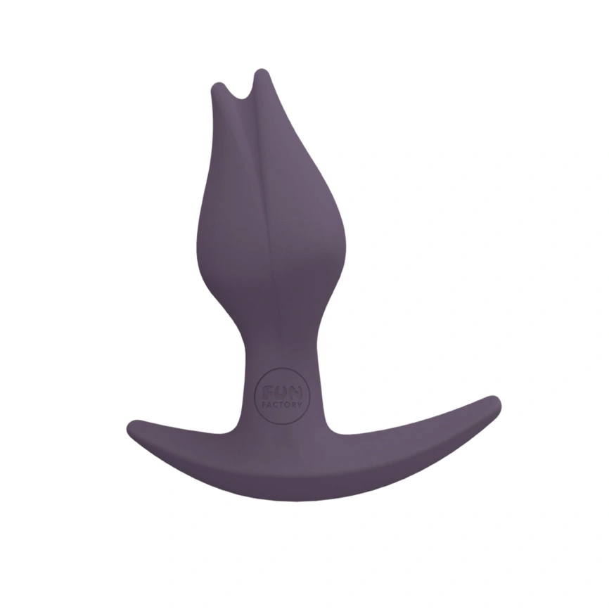 Анальная пробка Fun Factory BOOTIE FEM, фиолетовая, в виде бутона, диаметр 2,9 см, тонкий ограничитель фото 1