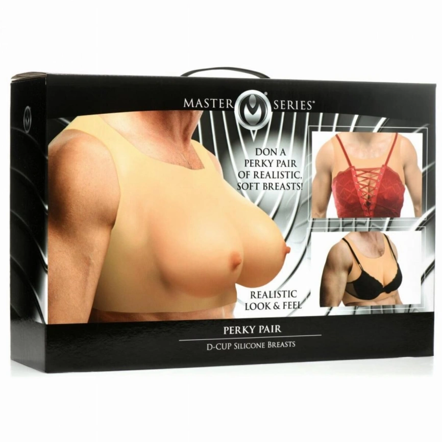Накладная силиконовая грудь Master Series Perky Pair D-Cup Silicone Breasts фото 5