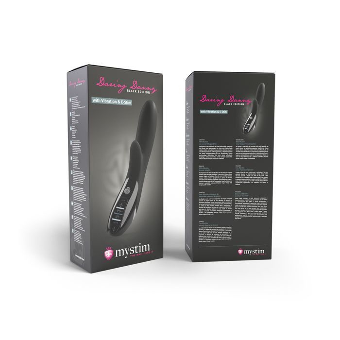 Вібратор-кролик з електростимуляцією Mystim Daring Danny eStim Black, міостимулятор фото 8