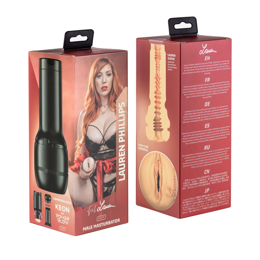 Мастурбатор Kiiroo Feel Lauren Phillips PBC, сумісний з PowerBlow і Keon фото 6