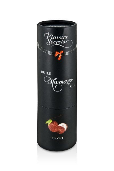 Масажна олія Plaisirs Secrets Litchi (59 мл) з афродизіаками, їстівна, подарункове паковання фото 3