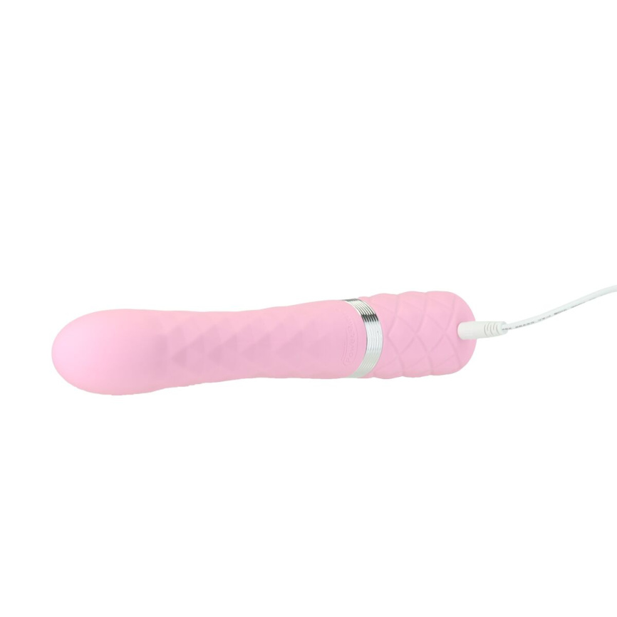 Розкішний кролик з ротацією та вібрацією Pillow Talk Lively Pink, кристал Сваровскі фото 5