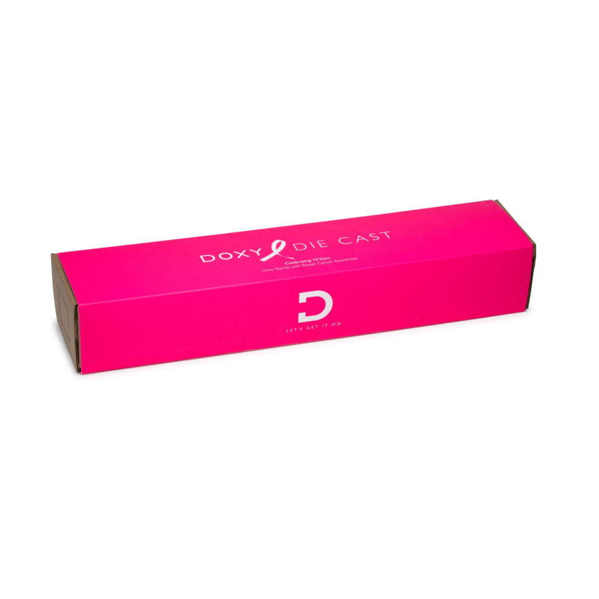 Вібромасажер DOXY Die Cast Massager Hot Pink, дуже потужний, живлення 220В, металевий корпус фото 7