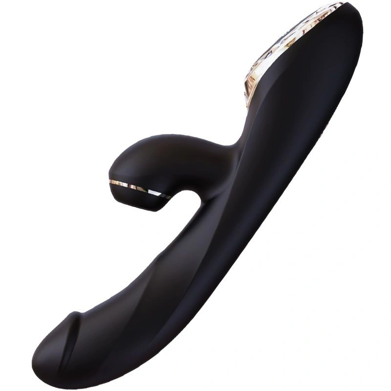 Вакуумный вибратор-кролик с подогревом KISTOY A-King Pro Black, с LED-экраном фото 2