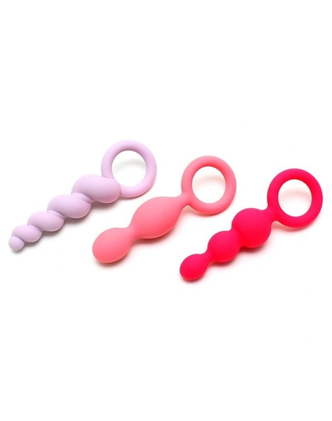 Набор анальных игрушек Satisfyer Plugs colored (set of 3) - Booty Call, макс. диаметр 3 см фото 2
