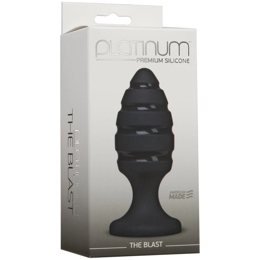 Анальный плаг со спиральным каналом Doc Johnson Platinum Premium Silicone - The Blast - Black фото 2