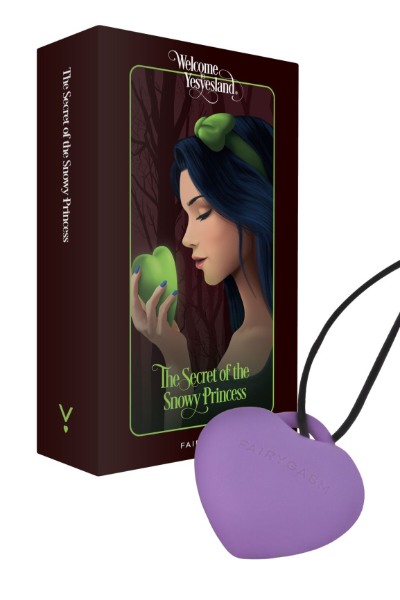 Мінівібратор «Сердечко» FairyGasm PleasureStone violet, 9 режимів, на шнурку фото 1
