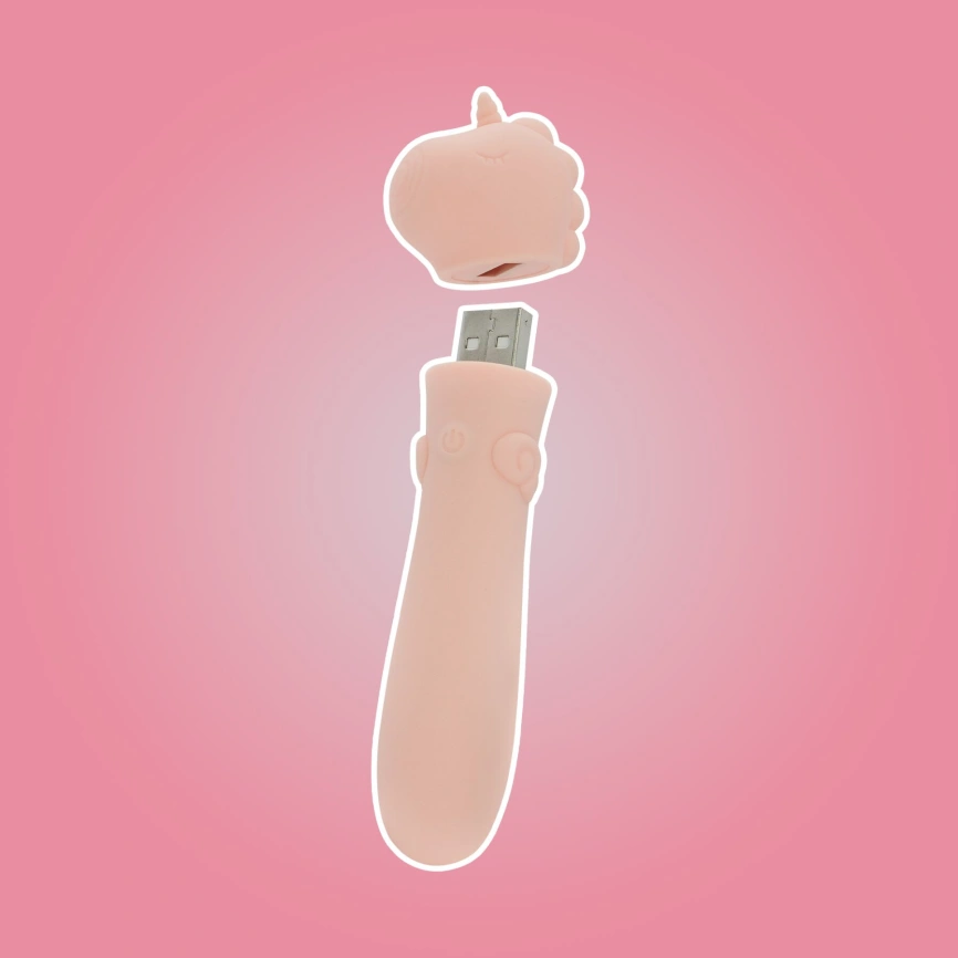 Вибратор-единорожка Unihorn USB Bullet – Heart Throb, вибропуля, USB-зарядка, 10 режимов фото 8