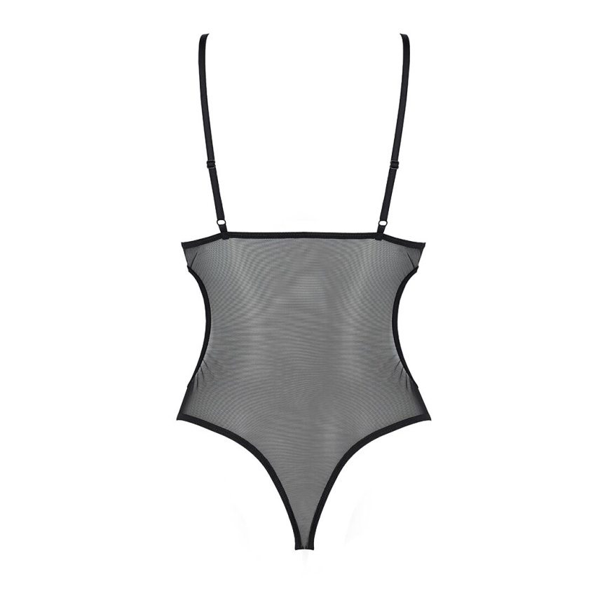 Боді з ажурним ліфом Passion CHRISTA BODY S/M, black фото 4