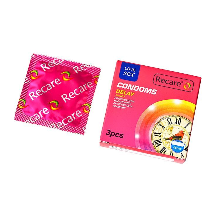 Презервативи Recare Delay Candy Condoms 3 шт, пролонгувальний ефект, цукерковий аромат фото 1