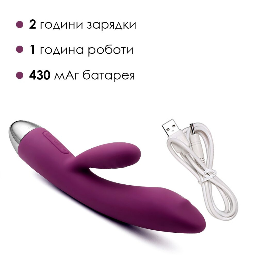 Вібратор-кролик із перлинною стимуляцією точки G Svakom Trysta Violet фото 4