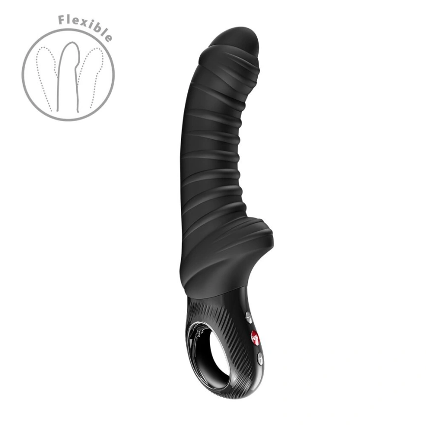 Вибратор для точки G Fun Factory TIGER Black, ребристый, подходит для анальной стимуляции фото 1