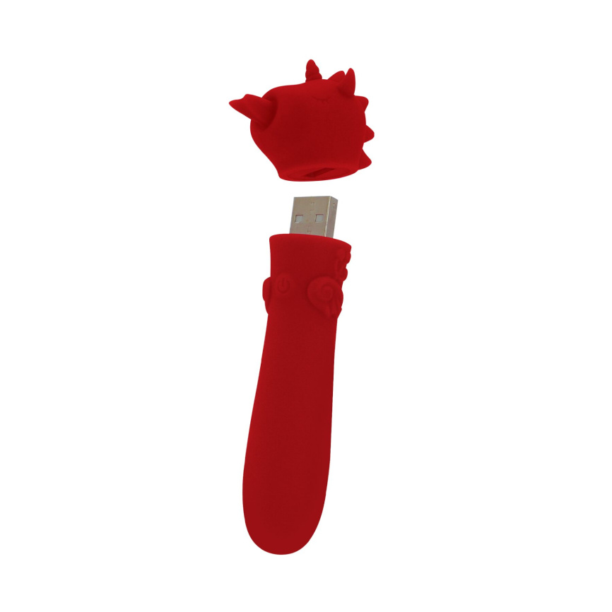 Вібратор-єдиноріжка Unihorn USB Bullet – Blaze Diablo віброкуля, USB-зарядка, 10 режимів фото 2