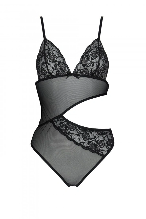 Боди с ажурным лифом Passion CHRISTA BODY XXL/XXXL, black фото 3