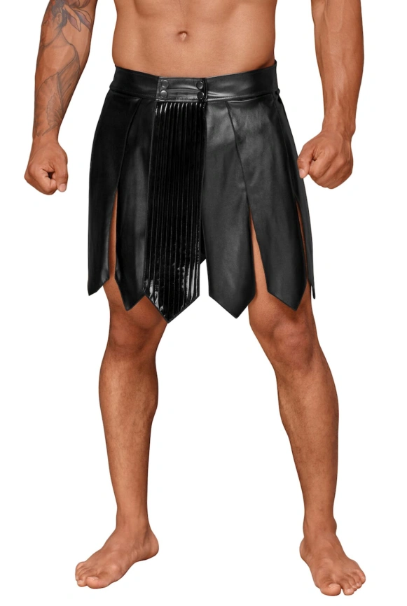 Мужская юбка гладиатора Noir Handmade H053 Eco leather men's gladiator skirt, XL, экокожа фото 2