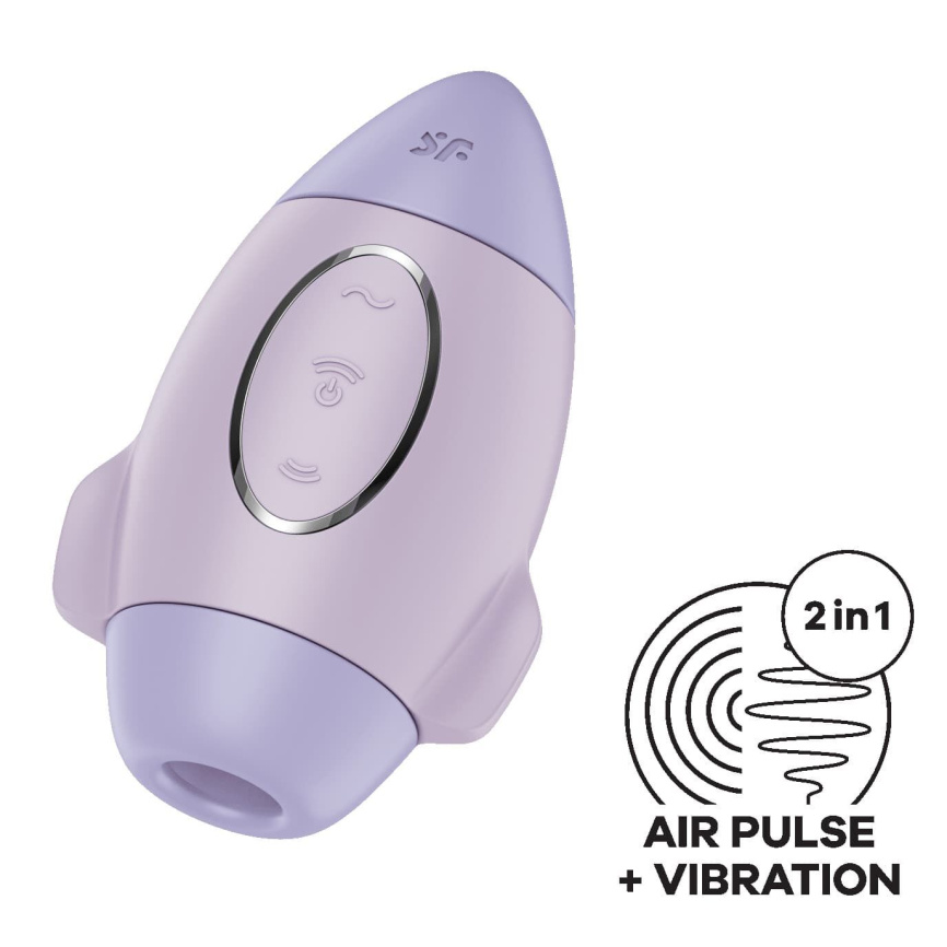 Вакуумний стимулятор з вібрацією Satisfyer Mission Control Violet, 2 незалежні мотори фото 1