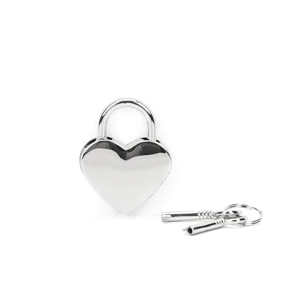 Замочок-сердечко Liebe Seele Heart Shape Padlock Silver (2 шт), універсальний фото 2