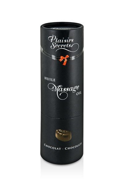 Масажна олія Plaisirs Secrets Chocolate (59 мл) з афродизіаками, їстівна, подарункове паковання фото 3