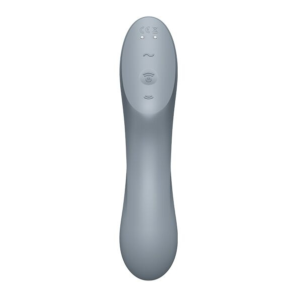 Вакуумний стимулятор з вібрацією Satisfyer Curvy Trinity 3 BlueGrey фото 4