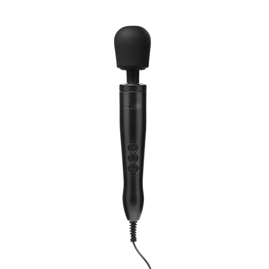 Вібромасажер DOXY Original Black, дуже потужний, живлення 220В, пульсівні вібрації фото 5