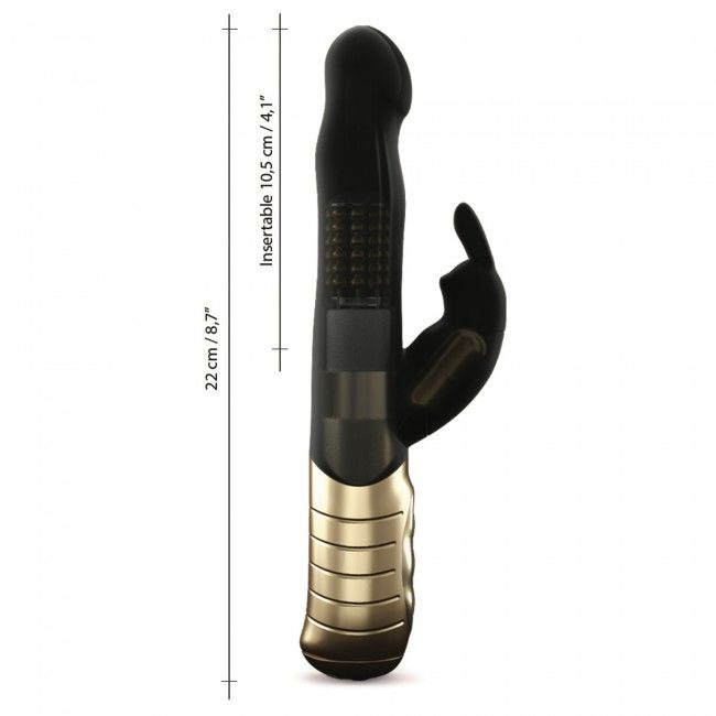 Вібратор-кролик Dorcel Baby Rabbit Gold 2.0 з перлинним масажем і головкою, що обертається  фото 6