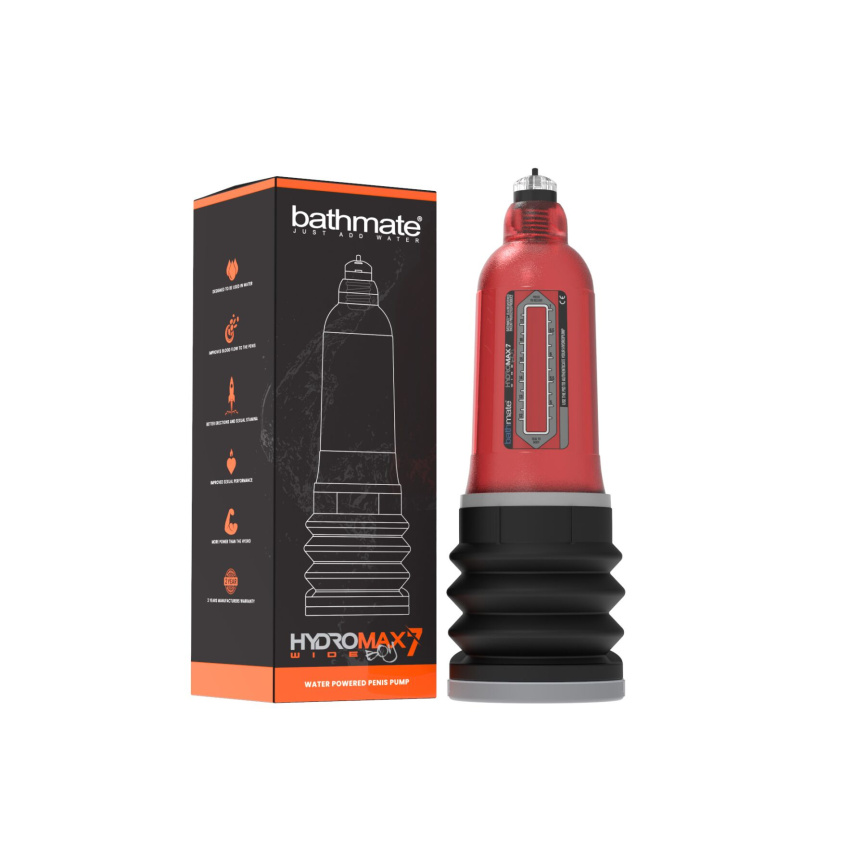 Гідропомпа Bathmate Hydromax 7 WideBoy Red, для члена довжиною від 12,5 до 18 см, діаметр до 5,5 см фото 5