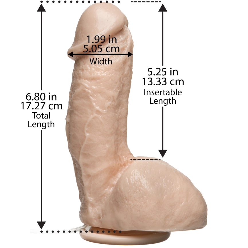 Кончающий фаллоимитатор Doc Johnson The Amazing Squirting Realistic Cock, ПВХ, диаметр 5,1см фото 2