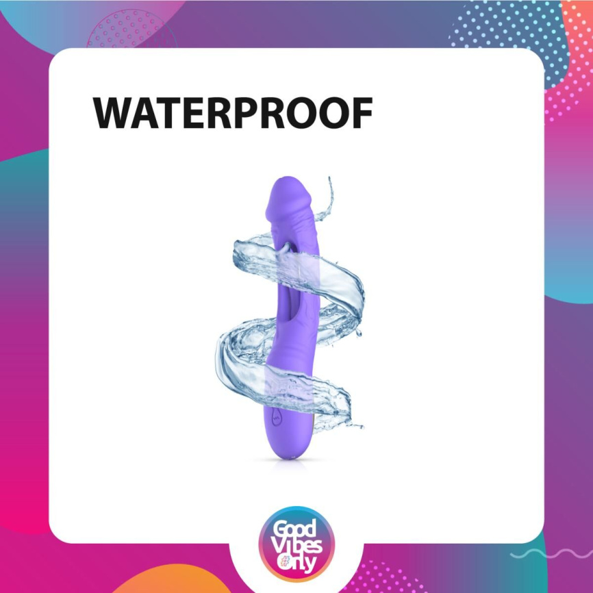 Вібратор Good Vibes Only - Flax Vibrating Dildo with G-Spot Stimulator фото 12