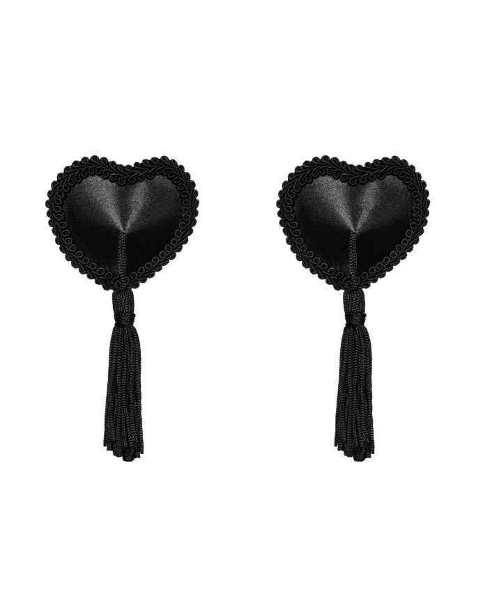 Еротичні наклейки на соски з пензликами Obsessive Tassel nipple covers black фото 3
