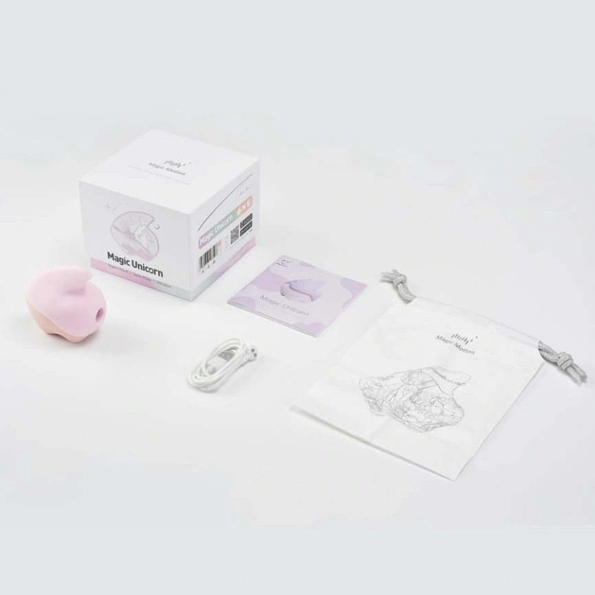 Вакуумный клиторальный смарт-стимулятор Magic Motion Unicorn Pink с вибрацией фото 6