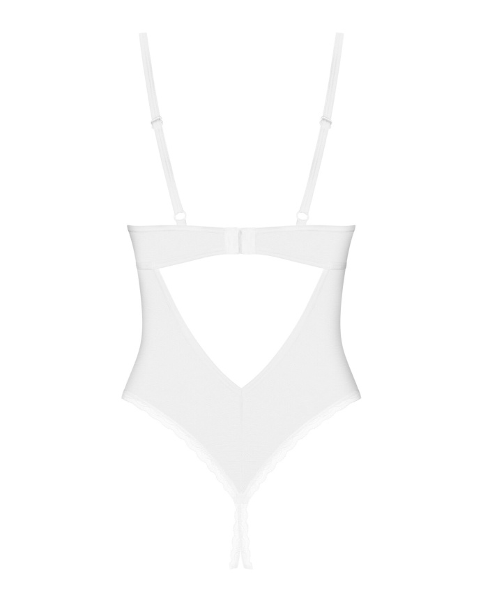 Боді з доступом Obsessive Alissium crotchless teddy, XS/S, ліф з м’якою чашкою, високі трусики фото 4