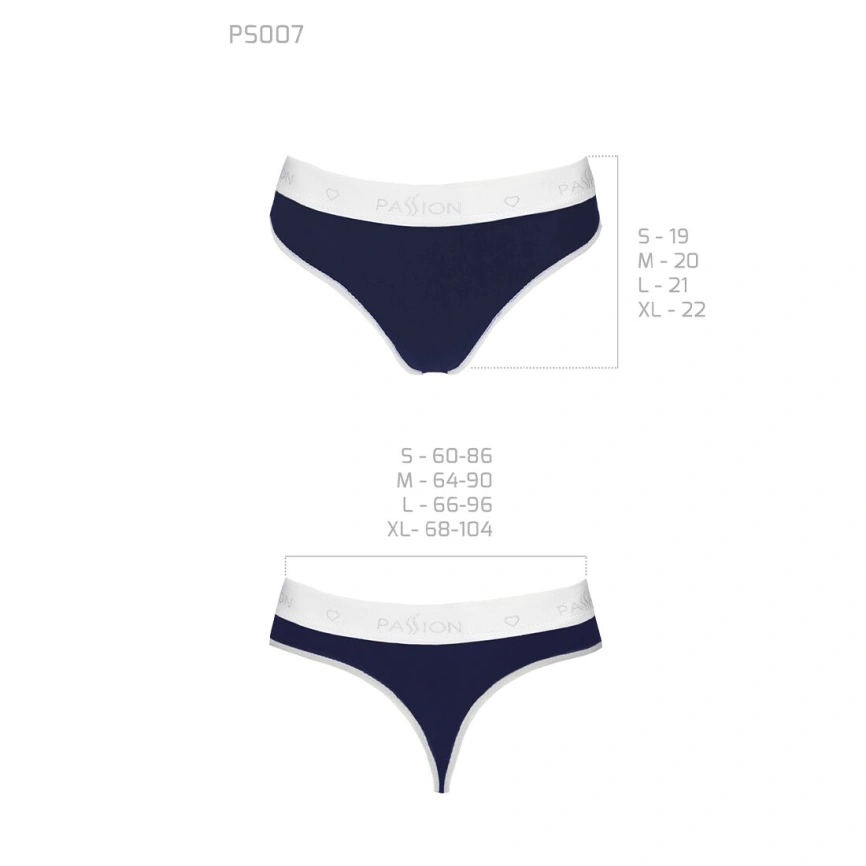 Спортивные трусики-стринги Passion PS007 PANTIES M, navy blue фото 13