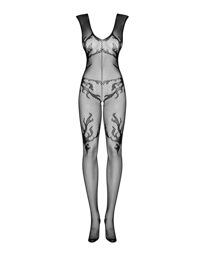 Бодістокінг Obsessive Bodystocking F241, S/M/L, сітка по всьому тілу, відкриті руки, відкрита спина фото 3