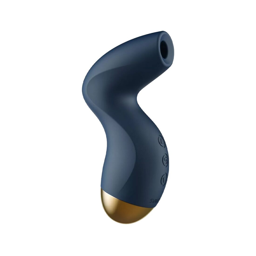 Вакуумний кліторальний стимулятор Svakom Pulse Pure Navy Blue, 5 режимів, 5 інтенсивностей у кожному фото 1