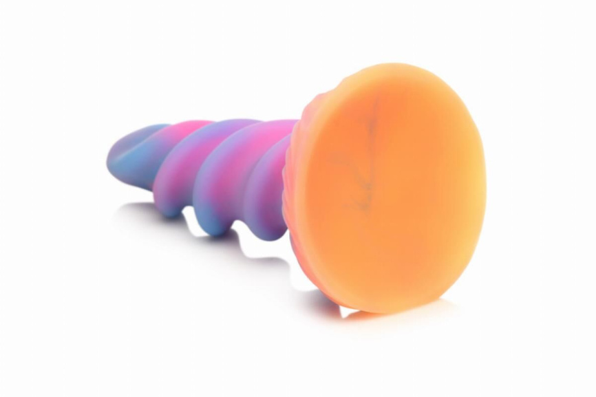 Фентезійний фалоімітатор Creature Cocks Glow-in-the-Dark Unicorn Dildo, світиться в темряві, 20,6 см фото 4