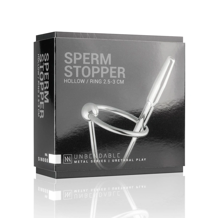 Уретральный стимулятор Sinner Gear Unbendable — Sperm Stopper Hollow Ring, 1 кольцо фото 5