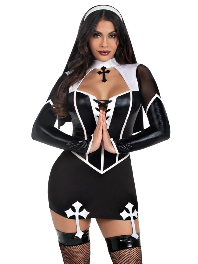 Костюм монашки Leg Avenue Holy Hottie Dress XS фото 1
