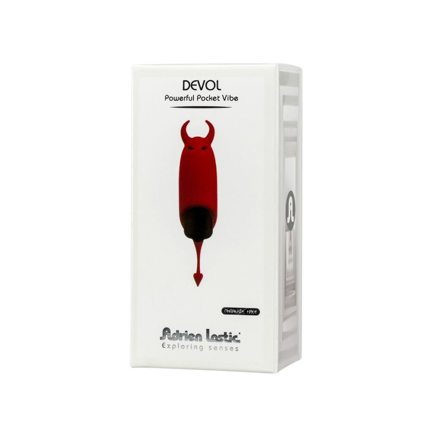 Віброкуля Adrien Lastic Pocket Vibe Devol з хвостиком і ріжками фото 5
