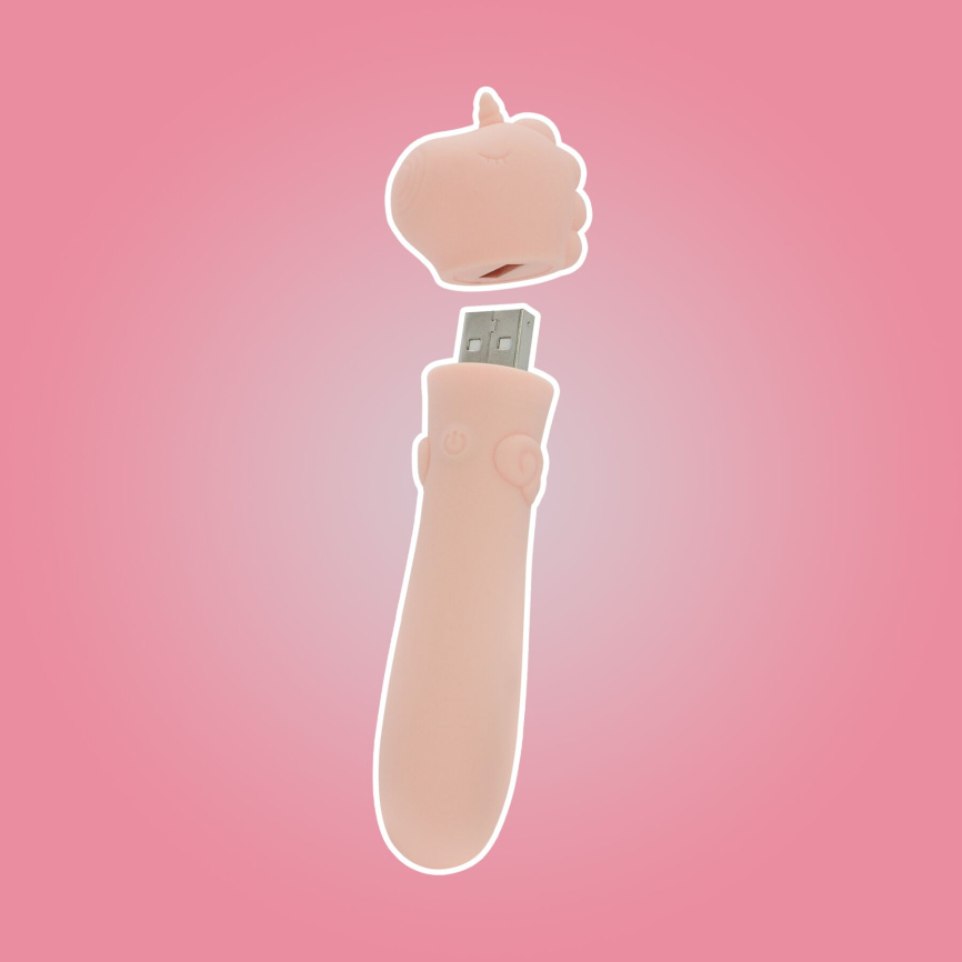 Вібратор-єдиноріжка Unihorn USB Bullet – Heart Throb, віброкуля, USB-зарядка, 10 режимів фото 8