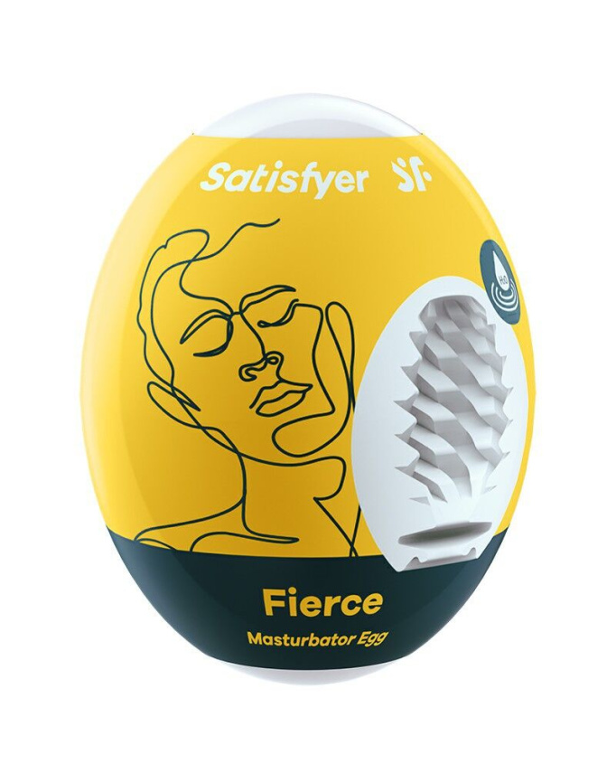 Самозмащувальний мастурбатор-яйце Satisfyer Masturbator Egg Fierce, одноразовий, не потребує змазки фото 1