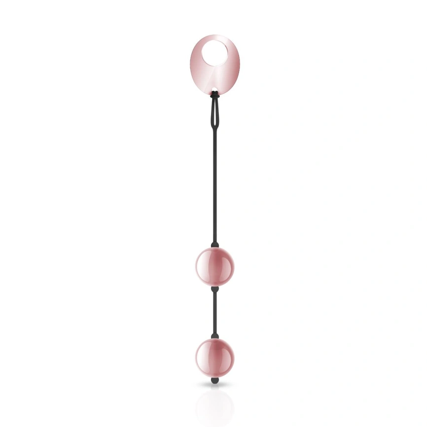Металлические вагинальные шарики Rosy Gold - Nouveau Kegel Balls, масса 376 г, диаметр 2,8 см фото 1