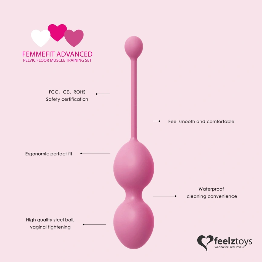 Набор вагинальных шариков для продвинутых FeelzToys - FemmeFit Advanced Pelvic Muscle Training Set фото 3