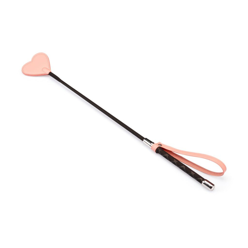 Шльопалка-сердечко Liebe Seele Dark Candy Pink Riding Crop, 55 см фото 1