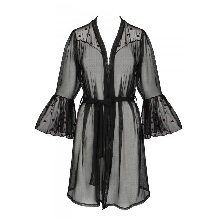 Повітряний пеньюар Passion LOVELIA PEIGNOIR L/XL, black фото 5