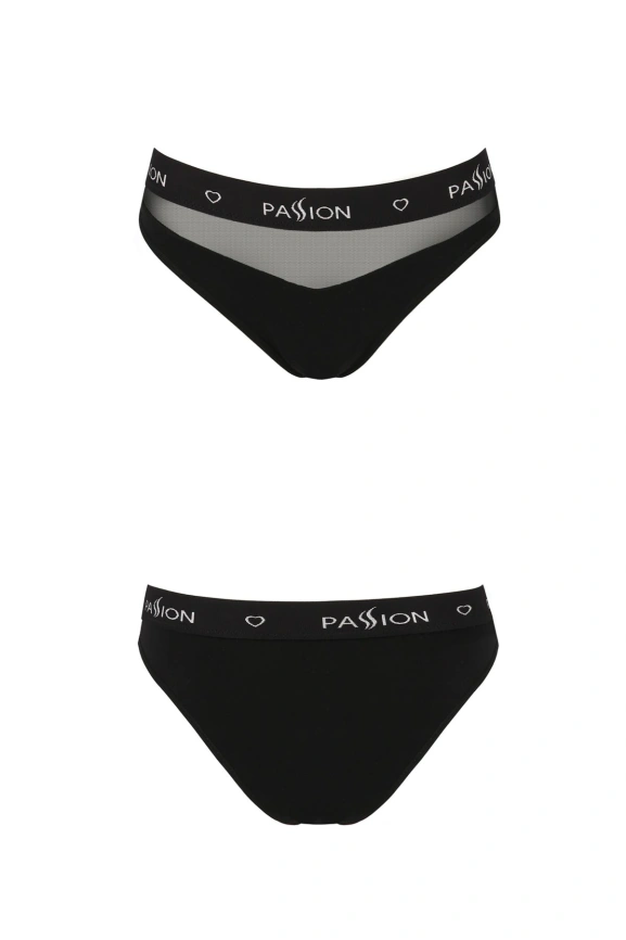 Трусики с прозрачной вставкой Passion PS006 PANTIES M, black фото 4