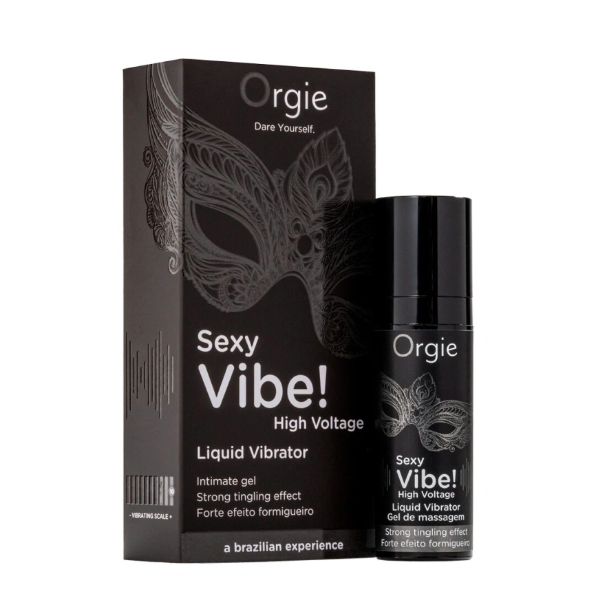 Жидкий вибратор Orgie Sexy Vibe! High Voltage, 15 мл, эффект мурашек + очень мощная вибрация фото 1