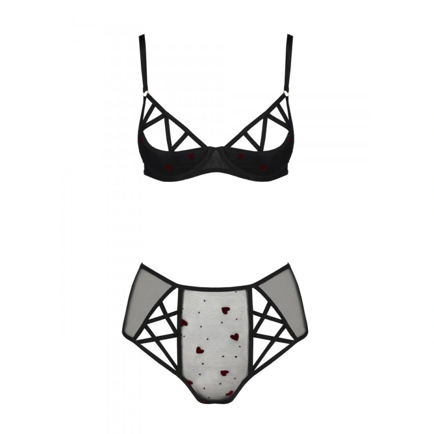 Эротический комплект с рисунком Passion LOVELIA BIKINI XXL/XXXL, black фото 10