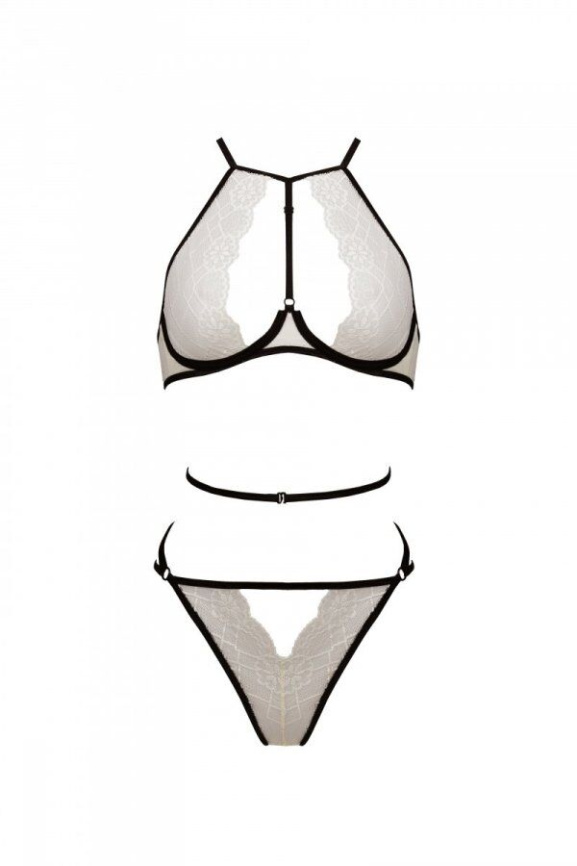 Комплект білизни Passion CHIKA SET, S/M, cream, топ, трусики фото 3