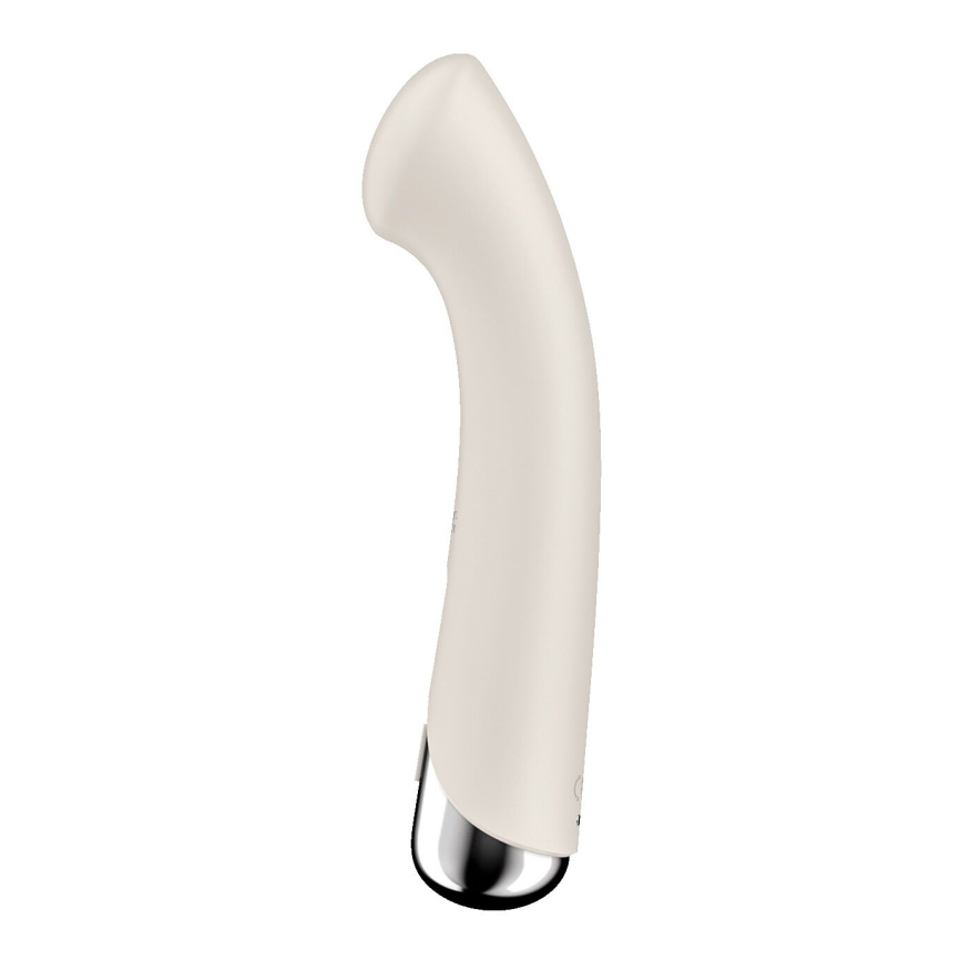 Вібратор з ротацією Satisfyer Spinning G-Spot 1 Beige, плоский майданчик для стимуляції точки G фото 3