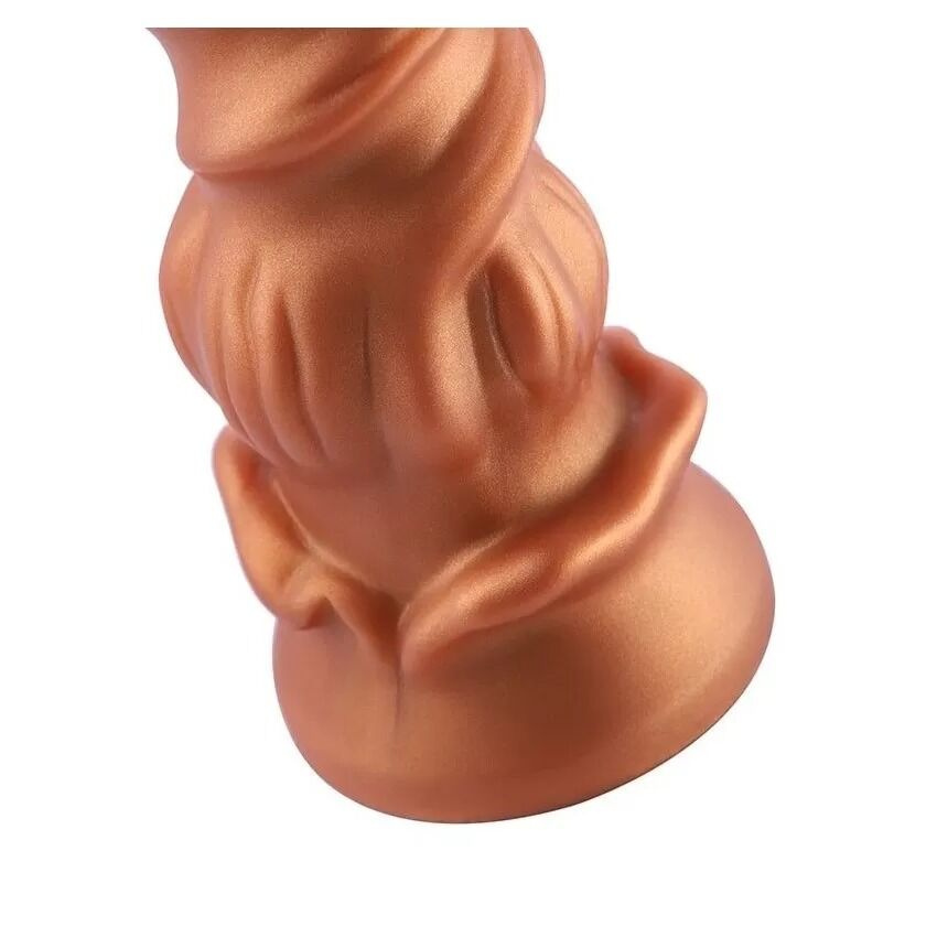 Фалоімітатор для секс-машин Hismith Spiral Grain Silicone Dildo Monster Series, спіральний рельєф фото 6